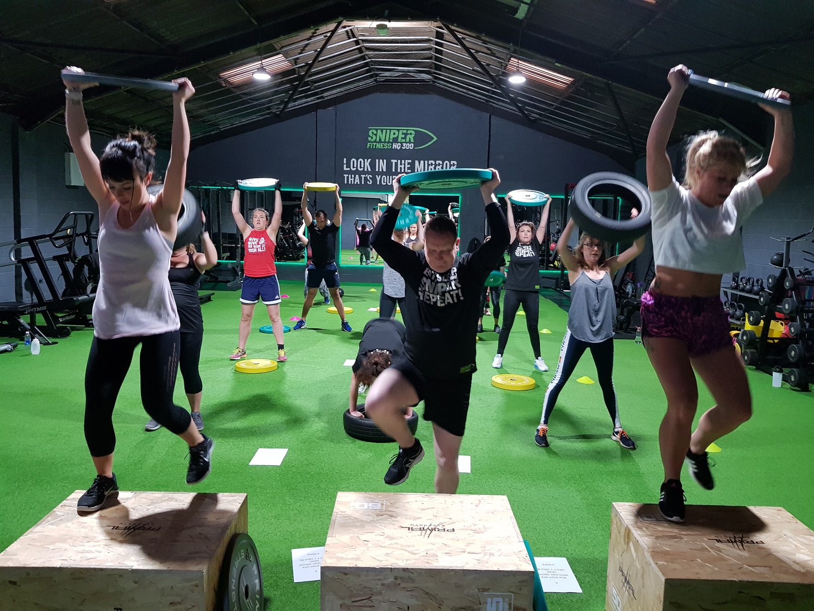 sniper fitness recruits working out